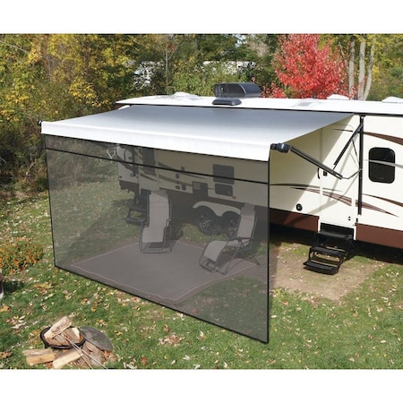 SHADE, FRONT PANEL AWNING - BLACK 8X19
